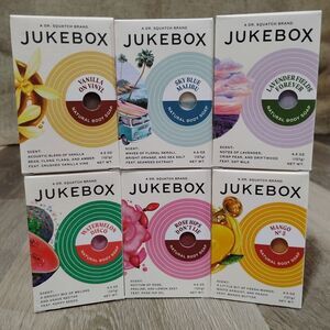 LOT OF 6 Squatch JUKEBOX Soap Lavendar Vanilla Rose Hips Watermelon Mango Malibu